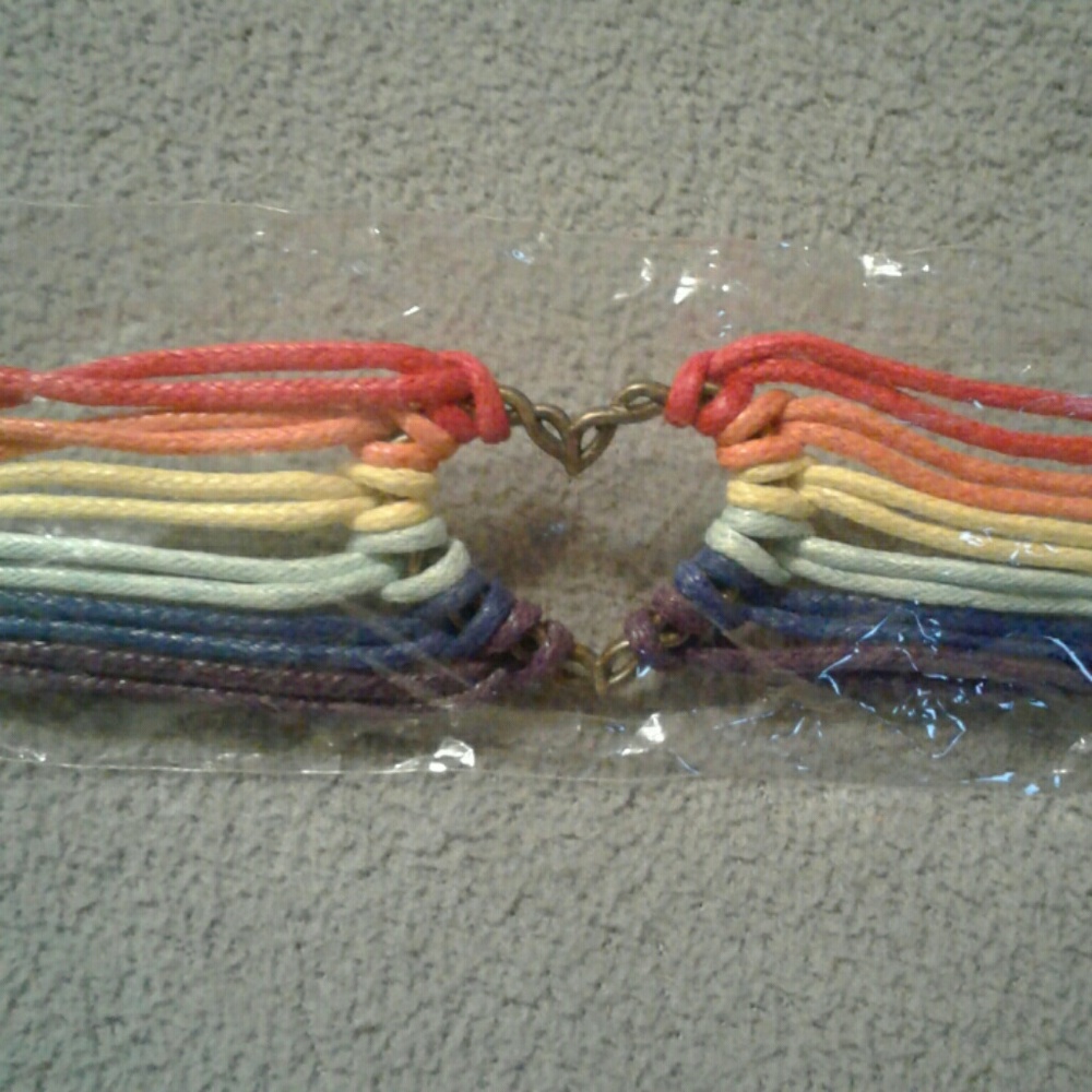 Rainbow Heart Bracelet